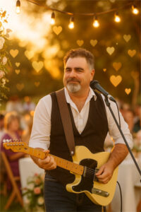 playing music at a wedding